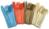 Blue Woodland Animal Fox Pumpkin Plastic Cutlery Utensils (24 Count)
