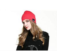 BALANSOHO Bluetooth Beanie Hat Wireless Musical Knit Cap Washable with Stereo Speakers & Mic Fit for Outdoor Sports, Awesome Christmas Tech Gifts for Women Men Teen Boys Girls (Red)