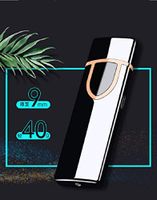 New USB - Charged Windproof Lighter, Exquisite Gift Box Packaging