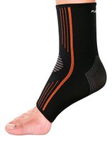 Foot and Ankle Compression Sleeve Basketball with Arch Support for Plantar Fasciitis,Achilles Tendon Swelling Heel Spurs Super Breathable (M Single)