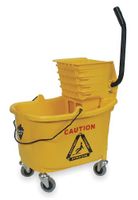 Tough Guy Mop Bucket and Wringer, 8-3/4 gal, Yellow