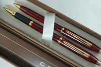 Cross Made in the USA Century II Red Wood and 23k Gold Selectip Rollerball Pen and 0.5MM Pencil Set