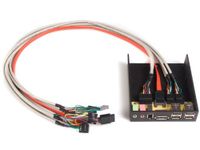StarTech.com 3.5in Black Multi Port Panel for Front Drive Bay with HD Audio - 1x eSATA / 1x Firewire 400 1394a / 4X USB 2.0 / 2X 3.5mm(35BAYPANELHD)