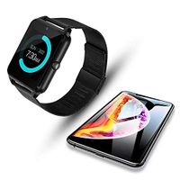 XINHUANG Smart Watch Women LED Touch Screen Bluetooth Sport Music Multifunction Steel Strap Smartwatch Clock Women Watch relogio Feminino (Color : Black)