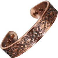 Holistic Magnets® Celtic Bracelet Copper Magnetic Bracelet for Pain Relief Arthritis Carpal Tunnel Tendonitis Joint Wrist Healing Bracelet-Irish Sea (M: Wrist 6.5-7.6 inch)