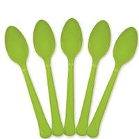 Extra Heavy Weight Plastic Spoons | 20ct (Kiwi)
