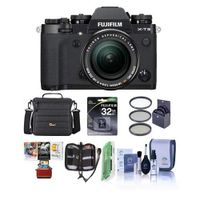 Fujifilm X-T3 26.1MP Mirrorless Camera with XF 18-55mm f/2.8-4 R LM OIS Lens, Black - Bundle with 32GB SDHC Card, Camera Case, 58mm Filter Kit, Cleaning Kit, Card Reader, Mac Software Pack and More