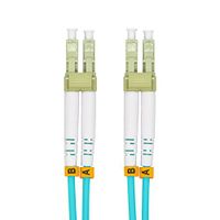Jeirdus 1M 1Meter 3ft LC to LC Duplex 10Gb OM3 Fiber Optic Cable Jumper Optical Patch Cord 50/125 Multimode LC-LC