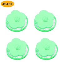 Iusun Filter Bags Mesh Washing Machine Laundry Home Washer Floating Lint Hair Pet Fur Catcher Mesh Pouch Bag Removal Device Clothes Clean Laundry Ball Retaining Filter Cleaning Supplies (Green-4PC)