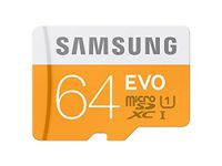 Samsung Memory 64GB Evo MicroSDXC UHS-I Grade 1 Class 10 Memory Card with SD Adapter