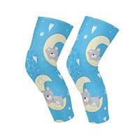 Knee Sleeve Bear and Moon Full Leg Brace Compression Long Sleeves Pant Socks for Running, Jogging, Sports, Crossfit, Basketball, Joint Pain Relief, Men and Women 1 Pair