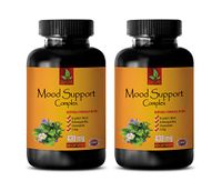 Mood and Stress Support probiotic - Mood Support Complex - Natural Formula - 5htp with b6 and Magnesium - 2 Bottles 120 Vegetable Capsules