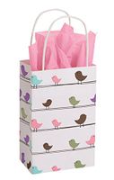 Small Little Birdies Paper Gift Bags - Case of 25