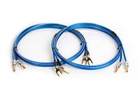 Harun Lite 12 Gauge Wire Speaker Cable W/ 2-Spade to 2-Banana Plugs, Pair Two Cables each (12 Ft)