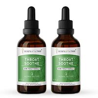 Secrets Of The Tribe - Throat Soothe, Sore Throat Formula, Herbal Supplement Blend Drops Alcohol Liquid Extract (2x4 fl oz)