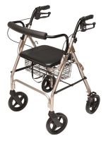 Lumex Walkabout Four-Wheel Contour Deluxe Rollator, Champagne, 1EA