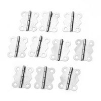 10pcs Mini Butterfly Style Cabinet Drawer Butt Hinge - Silvery