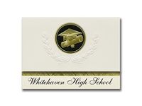 Signature Announcements Whitehaven High School (Memphis, TN) Graduation Announcements, Presidential style, Basic package of 25 Cap & Diploma Seal. Black & Gold.