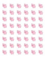 HotSaleStore Sticker Seals 48 Cute Pig Envelope Seals Labels Stickers 1.2" Round