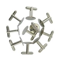 10 pcs Blank Setting Base Glue on Pad Cuff Links DIY Cufflink Finding Silver Mens Cuffs Styling Best Elegant Design Accessories Beauty Cuff-link Cufflinks