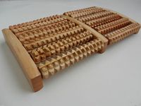 unbrand 10 Raw Wooden Wood Roller Foot Massager Stress Relief Pain Health Therapy Relax
