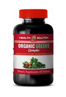 Cholesterol reducing Supplements - Greens Organic Complex - Dietary Supplement - Spinach Extract Supplements - 1 Bottle 60 Tablets