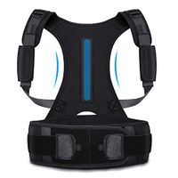 FEOAMO Back Brace Posture Corrector for Men & Women, Posture Corrector Upper and Lower Back Support with Underarm Armpit Pads, Pain Relief for Neck, Back, Shoulders, Size-L