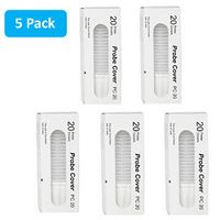 5 Pack Ear Thermometer Probe Covers - Refill Caps, Lens Filters Replacement Cup for All Digital Thermometers, Transparent BPA Free Disposable for Braun ThermoScan Models Temperature Accessories