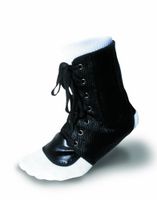 SafeTGard X-Large Vinyl Lace Up Ankle Brace (Black)