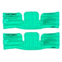 HEAT WAVE Instant Reusable Heat Packs- Back/Shoulder/Neck (6 x 18”), Reusable Heat Pack for Muscle Aches 2-Pack, Pain Relief, Click Heat - Made in USA