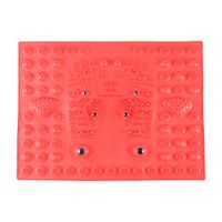 HEALLILY Acupressure Foot Mats Feet Massager Mats Magnetic Therapy Massager Pad (Red)