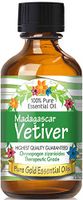 Pure Gold Vetiver Madagascar Essential Oil, 100% Natural & Undiluted, 30ml