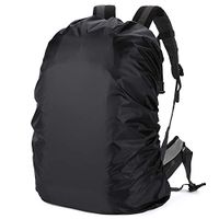 Upgraded Waterproof Backpack Rain Cover with Adjustable Anti Slip Buckle Strap & Sliver Coating Reinforced Inner Layer for Camping, Hiking, Traveling, Hunting, Biking and More, Black Size M (40-50L)
