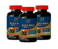 Muscle Mass Supplements for Men - Black MACA 1000 Mg - Dietary Supplement - maca Herbal Supplement - 3 Bottles 270 Vegetable Capsules