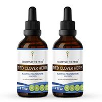 Red Clover Herb Alcohol-Free Liquid Extract, Organic Red Clover Herb (Trifolium Pratense) Dried Leaf and Flower Tincture Supplement (2x4 FL OZ)
