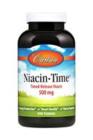 Carlson - Niacin-Time, Time-Release Niacin 500 mg, Energy Production, Heart Health & Nerve Function, 500 tablets