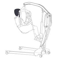 Fushida Full Body Patient Lift Sling,Medical Transfer Sling to Large Commode and Bath,Heavy Duty Waterproof Transfer Polyester Lifter Pad with 4 Point F021