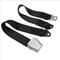 LRWSB Manually Adjustable Aircraft Buckle Safety Belt Extension Aircraft Seat Safety Belt Safety Belt Entertainment Equipment Safety Rope (Color : Black)