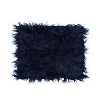 OULII Baby Photo Props Soft Fur Quilt Photographic Mat DIY Newborn Baby Photography Wrap-BAby Photo Props Favors (Navy Blue)