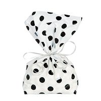 Fun Express - Black Polka Dot Cello Bags (dz) for Wedding - Party Supplies - Bags - Cellophane Bags - Wedding - 12 Pieces