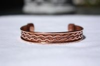 New Magnetic Copper Cuff Bangle Bracelet Men Women Arthritis Pain Therapy Waves Design (1)
