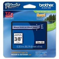Black on Clear Label Tape Compatible for Brother TZ 121 TZe 121 P-Touch 26.2ft