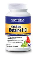 Enzymedica - Betaine HCl, Supports Gentle Relief from Occasional Heartburn and Indigestion, 120 Capsules