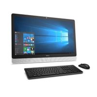 Dell 23.8 Inch Touchscreen FHD 1920x1080 All-In-One AMD A6-7310 2.3 GHz Processor 8GB Memory 1TB Hard Drive 802.11bgn Bluetooth 4.0 USB 3.0 USB 2.0 DVD HDMI Windows 10 White Bezel with SIlver Easel