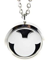 FIKA Mickey Mouse Aromatherapy Essential Oils Diffuser Necklace Pendant Air Freshener Locket Pads included