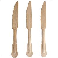 Tableclothsfactory 200 Pcs -Disposable Biodegradable 8" Birch Wooden Knife