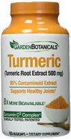 Garden Botanicals Turmeric 500mg, 60 vegicaps, 95% Curcuminoid Extract, Supports Healthy Joints, 60 Servings
