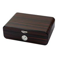 Humidors Cigar 35 Cigar Portable Large Capacity Moisturizing Cabinet Equipped with Humidifier and Hygrometer (Color : Brown, Size : 20.51028cm)