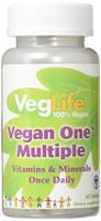 VegLife One Multi with Iron Vegan Tablet, 60 Count