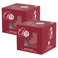 Aroma From Nature Apple Cinnamon 3 oz AireCare Scented Candle - 2 Pack - Aromatherapy Candles - Home Fragrance - Apothecary Glass With Single Wick